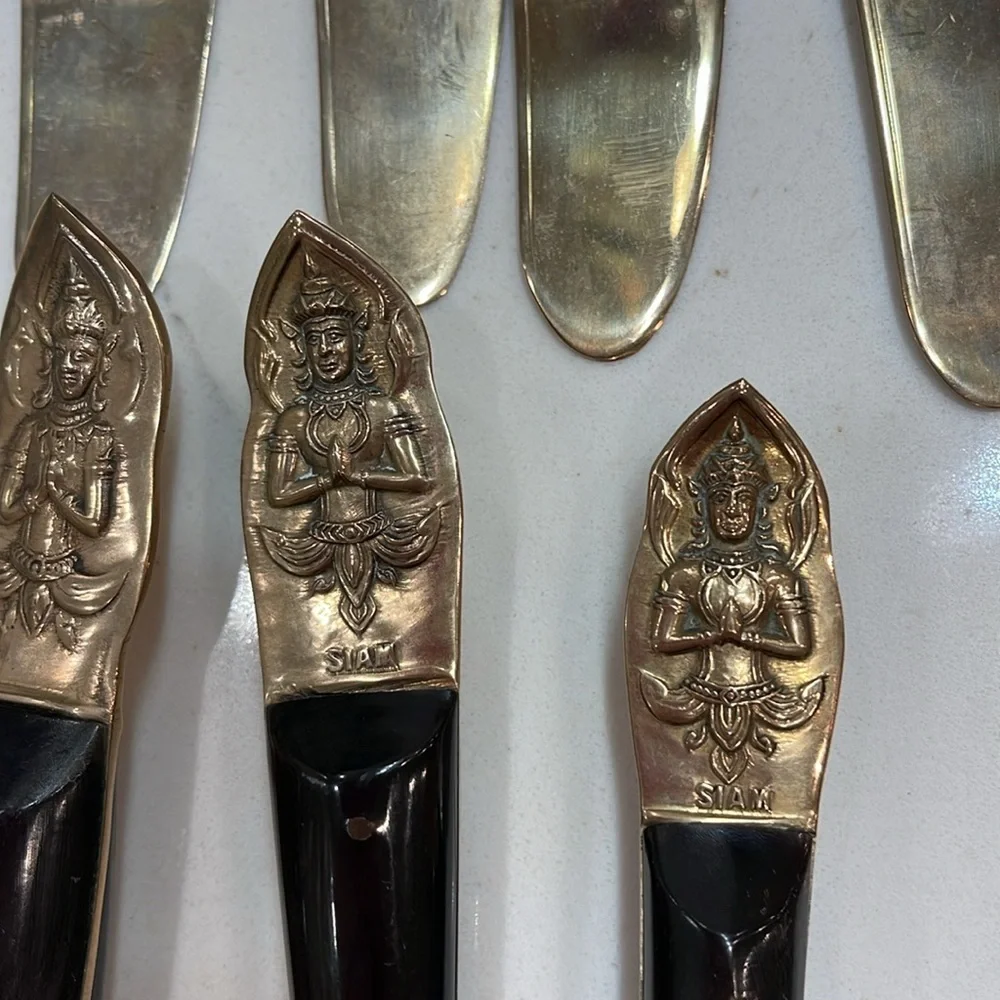 Vintage PCL SIAM Brass Wood BUDDHA 71 pieces